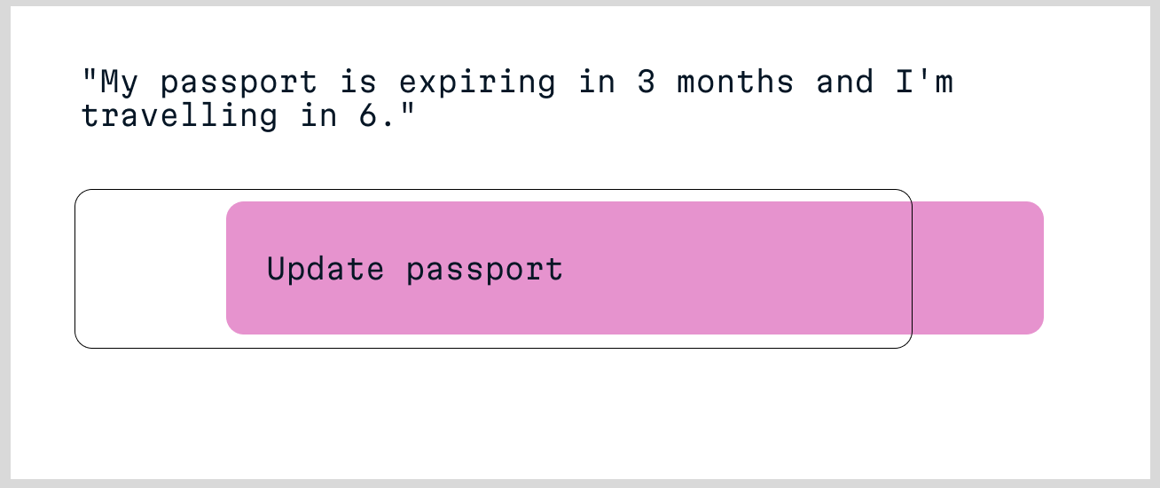 Image showing one task for updating a passport.