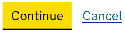 A Continue button highlighted in yellow