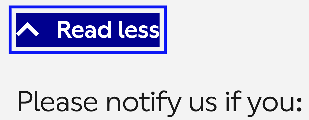 An expanded "read less" button.